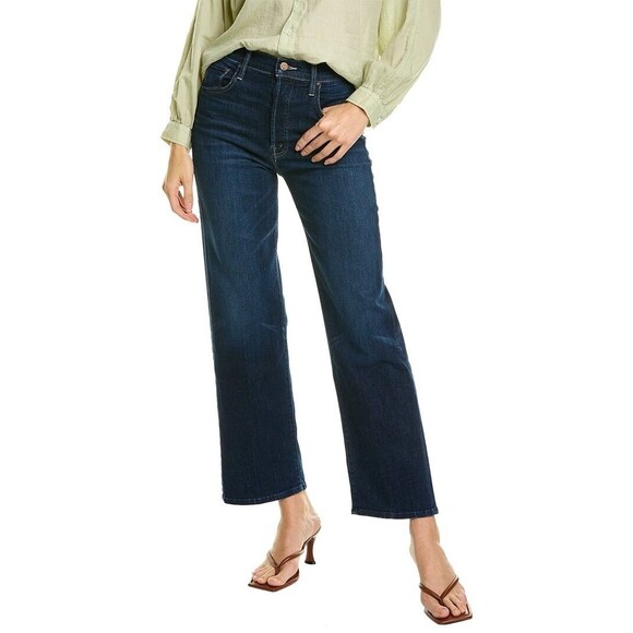 Mother THE RAMBLER ANKLE in Off Limits Dark Wash $258 Button Fly Size 28 - Picture 2 of 13